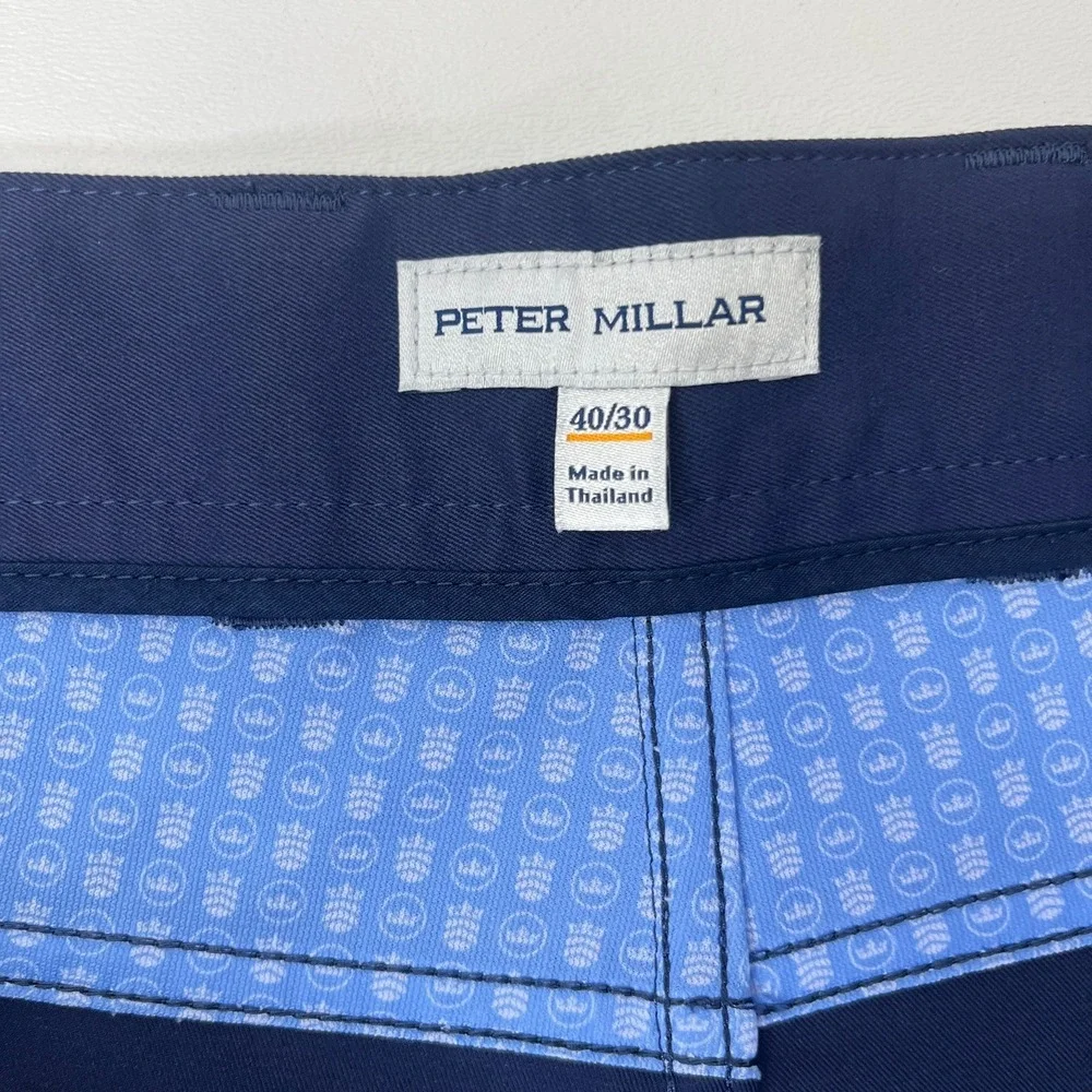 Peter Millar Performance Five Pocket Pant EB66 40x30 Navy Blue Classic Fit